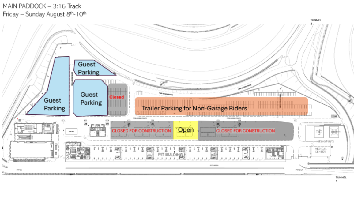 Updated Paddock Parking - Construction Notice